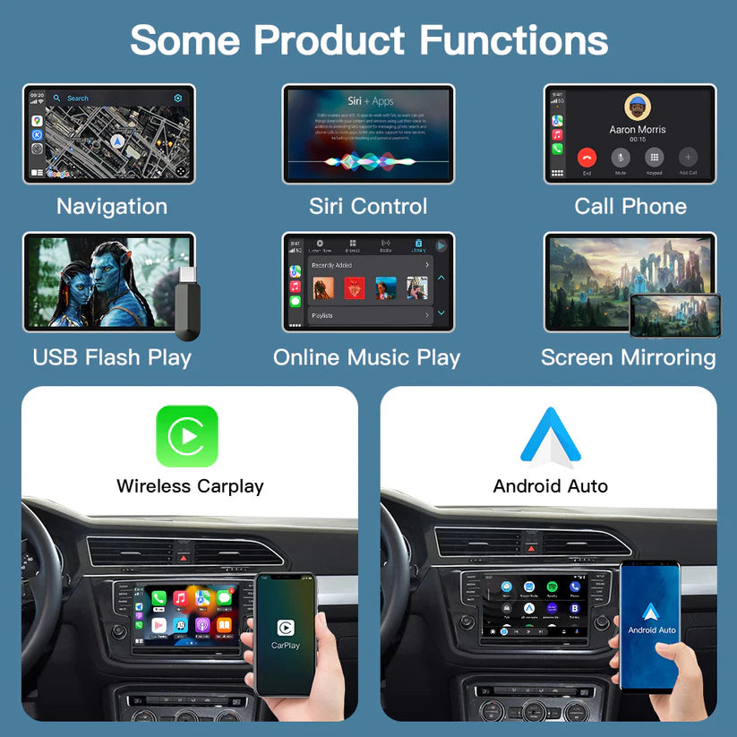 Wireless Carplay Android Auto for Volkswagen Golf MIBI/MIB2