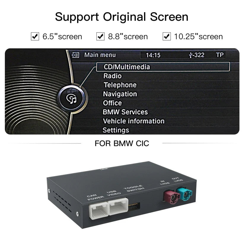 BMW MMI Box NBT/CIC – Wireless CarPlay & Android Auto (F20 F30 F31 F32 F10 F15 F01)