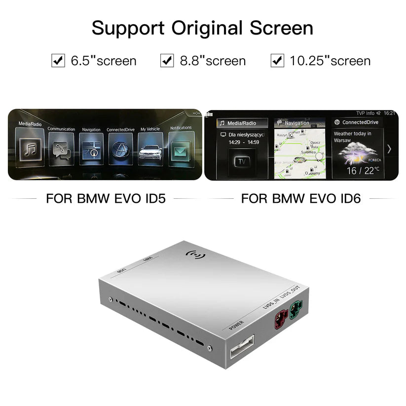 BMW MMI Box EVO Wireless CarPlay Android Auto – F20 F30 F31 F32 F10 F15 F01