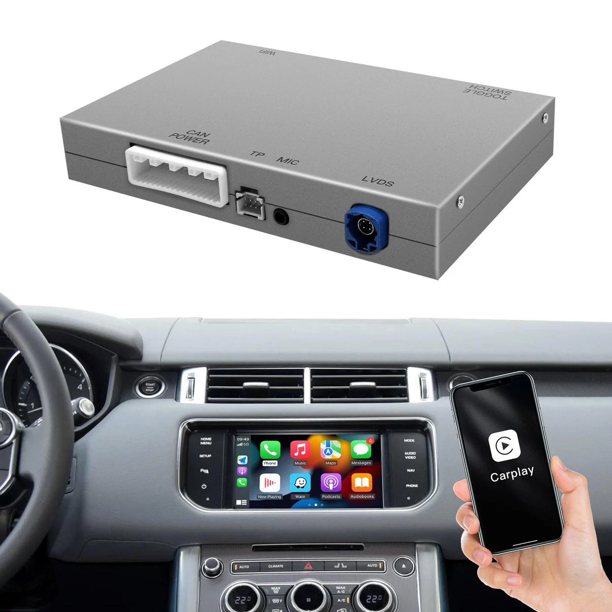 Wireless CarPlay Android auto Module Box for Land Rover/Jaguar