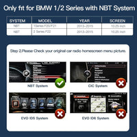 BMW F20 NBT 10.25” Wireless CarPlay Android Auto Screen