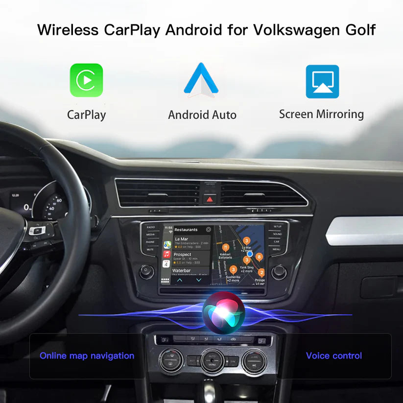 Wireless Carplay Android Auto for Volkswagen Golf MIBI/MIB2